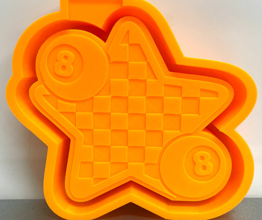 Checkered Star with 8 Balls Mold