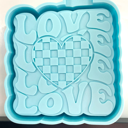 Checkered Heart Retro Love Mold