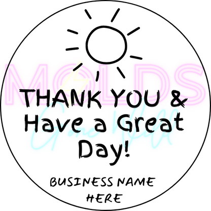 Round Thank You Stickers - Customization Option