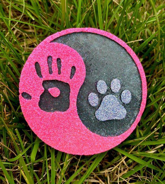 Yin Yang Child and Paw Print Mold