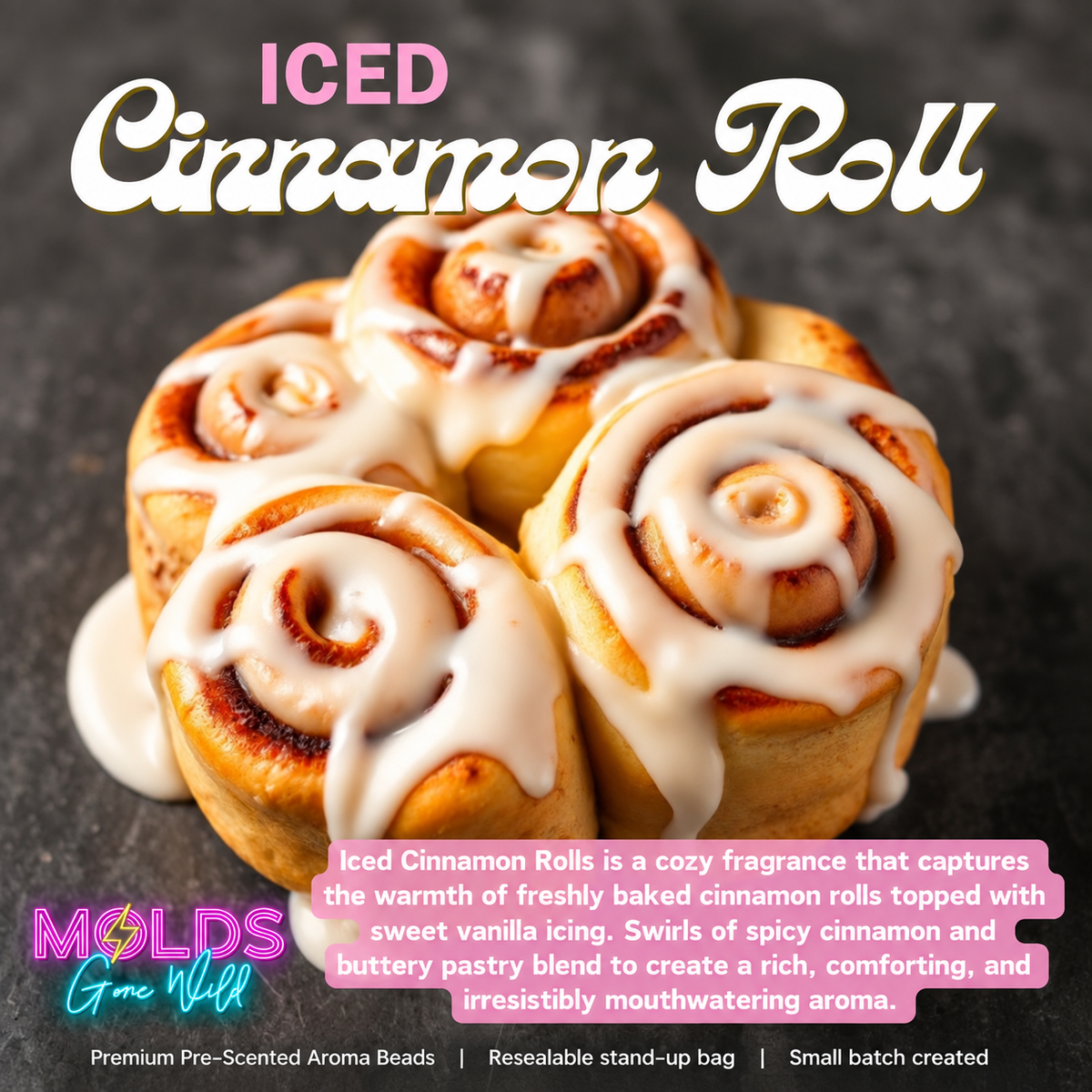 Iced Cinnamon Roll Prescented Aroma Beads