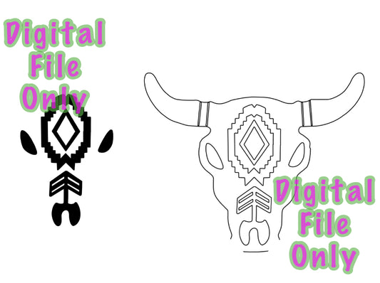 Detailed Bull Skull SVGs