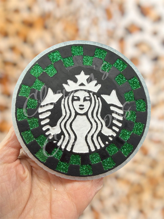 Checkered Circle Mermaid Coffee Mold