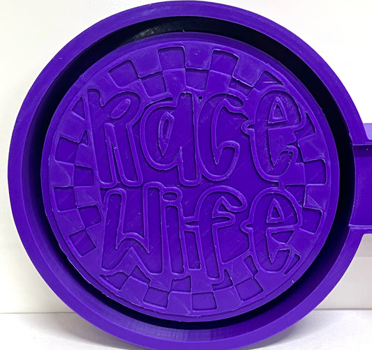 Checkered Circle Race Wife Mold