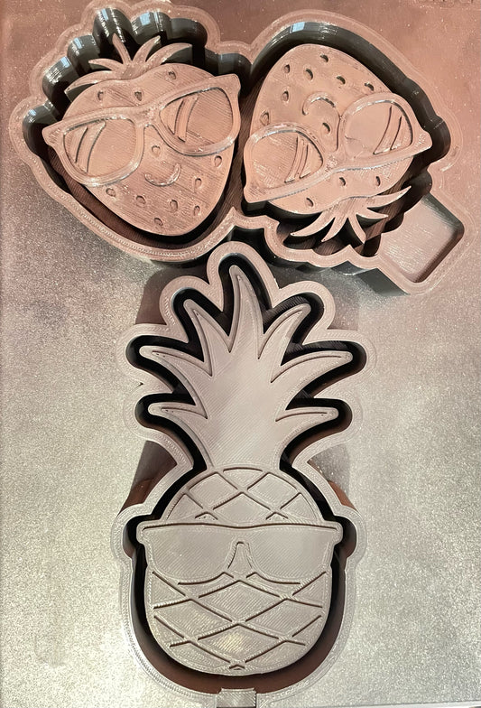 Cool Pineapple & Cool Strawberry Vent Clip Mold Set