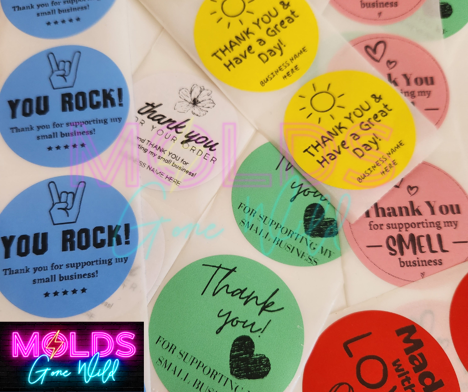 Round Thank You Stickers - Customization Option