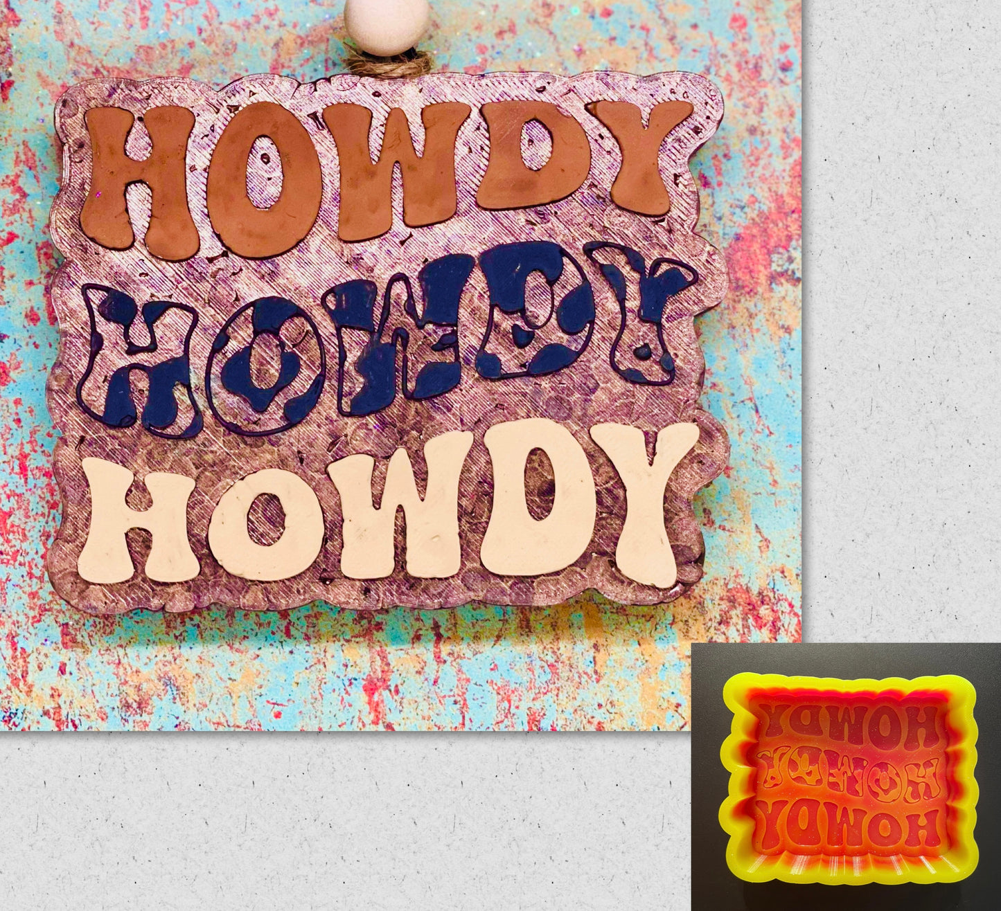 Cow Print Howdy Mold