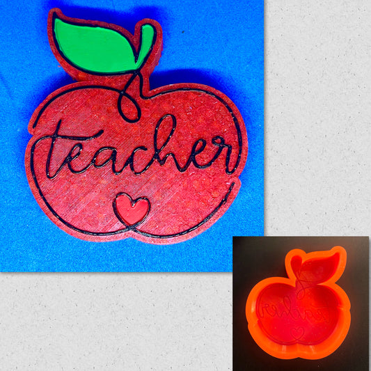 Cursive Teacher Apple Mold
