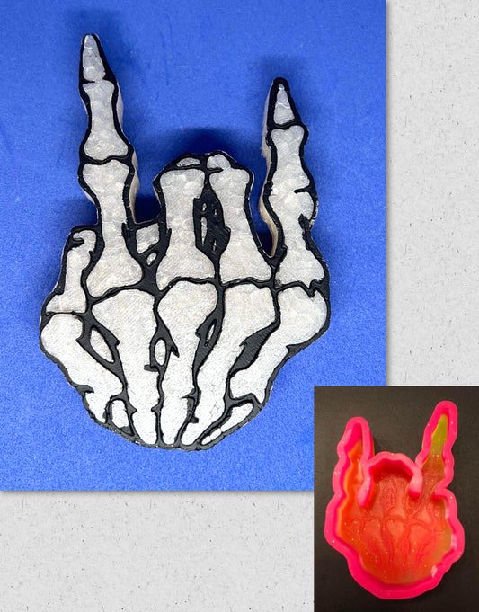 Rock N Roll Skeleton Hand Mold