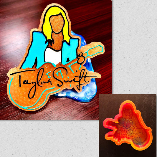 Female Country Singer With Guitar Mold